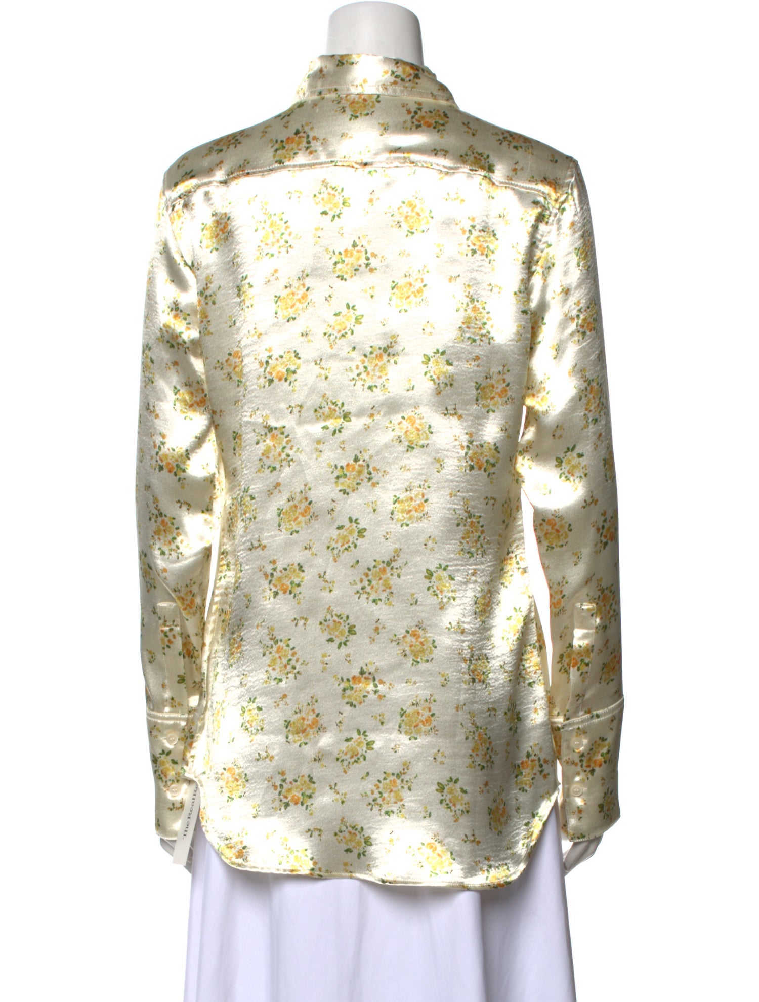Acne Studios Floral Print Long Sleeve Button-Up Top